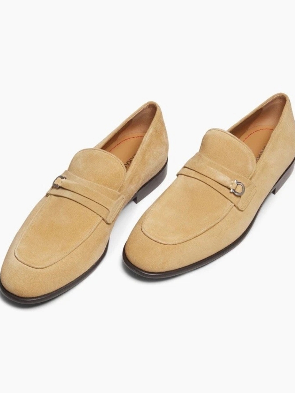 NWT $895 Salvatore Ferragamo Desio Suede Leather Moccasins Size 8.5